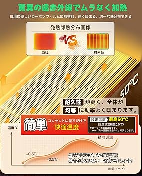 Amazon | 【リアルタイム温度検知機能により、最高50℃を維持する